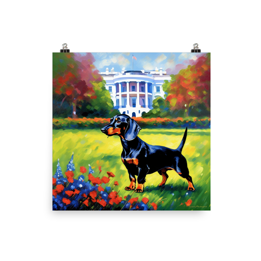 PugMug Custom Black Dachshund Poster
