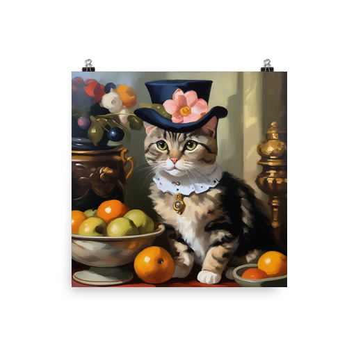 PugMug Custom Tabby Scottish Fold Cat Poster