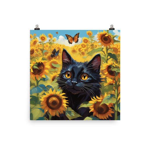 PugMug Custom Black Companion Cat Poster