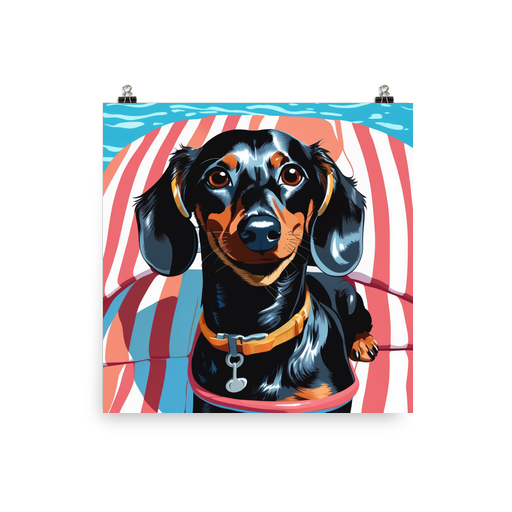 PugMug Custom Black Dachshund Poster
