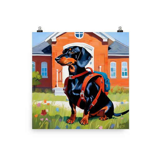PugMug Custom Black Dachshund Poster