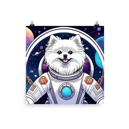 PugMug Custom White Pomeranian Poster