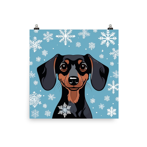 PugMug Custom Black Dachshund Poster