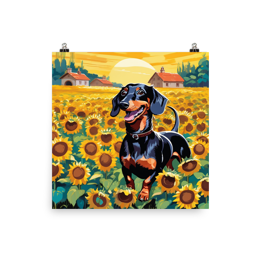 PugMug Custom Black Dachshund Poster