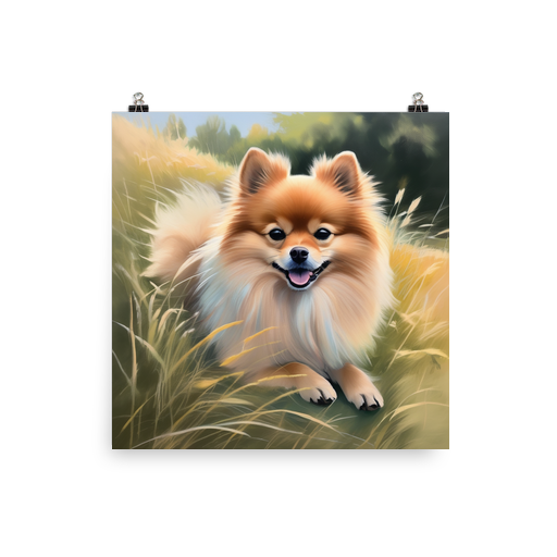 PugMug Custom Tan Pomeranian Poster