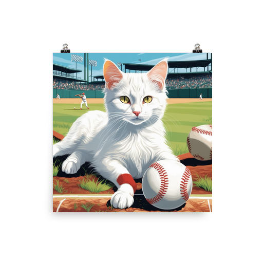 PugMug Custom White Companion Cat Poster