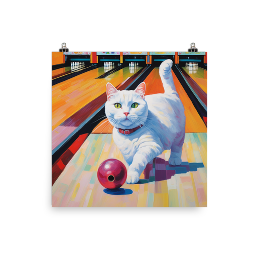 PugMug Custom White Companion Cat Poster