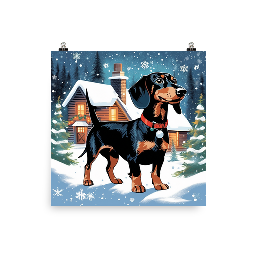 PugMug Custom Black Dachshund Poster