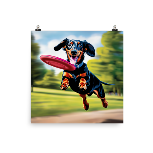 PugMug Custom Black Dachshund Poster