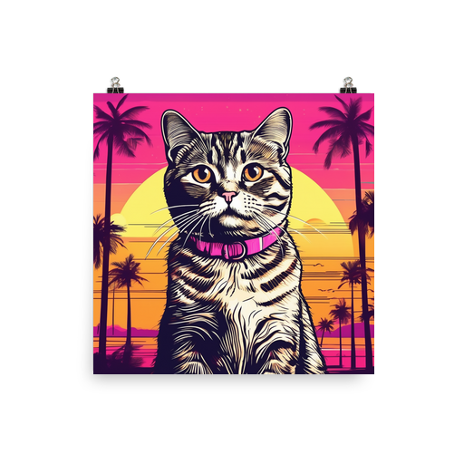 PugMug Custom Tabby Scottish Fold Cat Poster