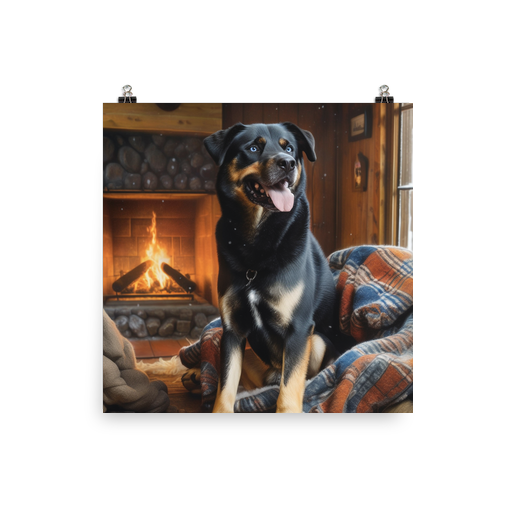 PugMug Custom Blue Poster