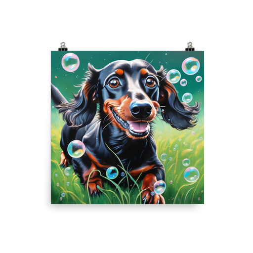 PugMug Custom Black Dachshund Poster
