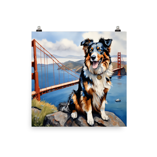 PugMug Custom Australian Shepherd Dog Poster