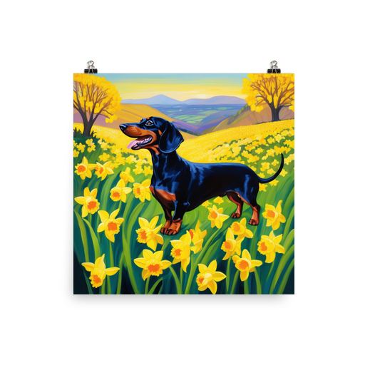 PugMug Custom Black Dachshund Poster