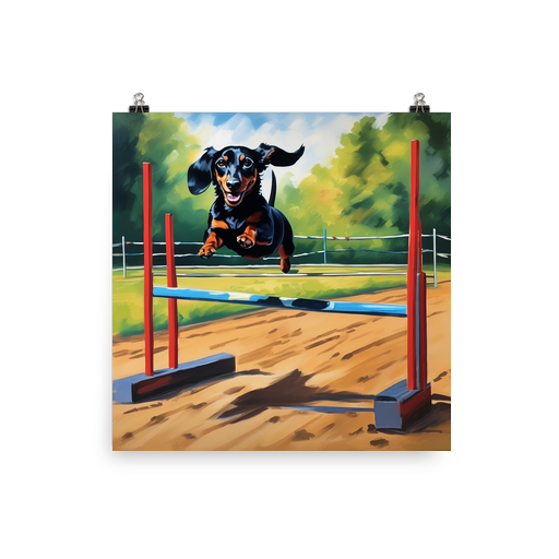 PugMug Custom Black Dachshund Poster