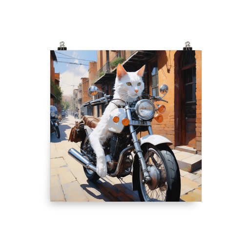 PugMug Custom White Companion Cat Poster
