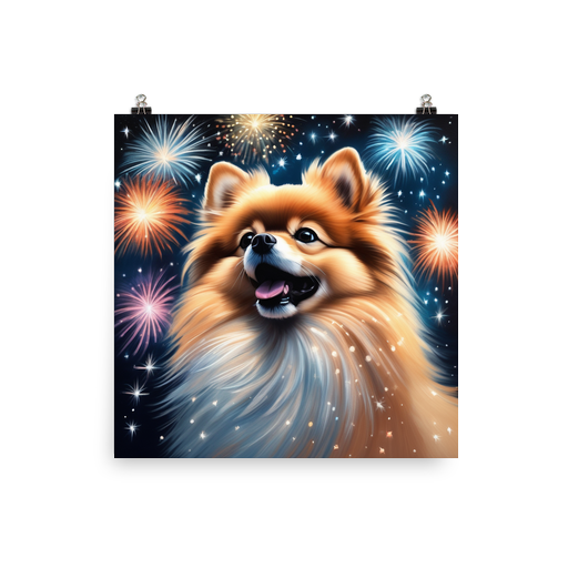 PugMug Custom Tan Pomeranian Poster