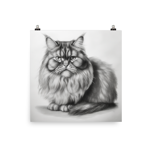 PugMug Custom Tabby Persian Cat Poster