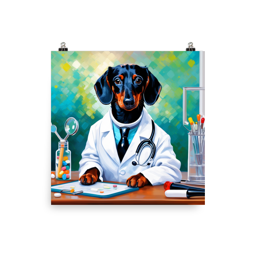 PugMug Custom Black Dachshund Poster