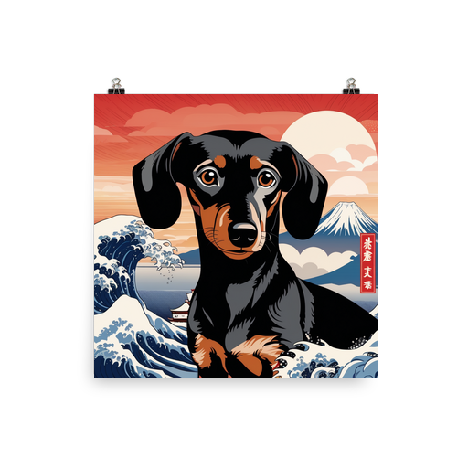 PugMug Custom Black Dachshund Poster