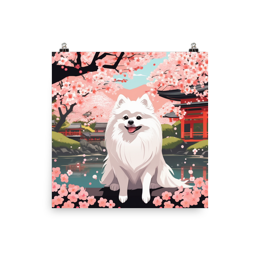 PugMug Custom White Pomeranian Poster