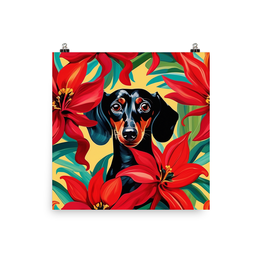 PugMug Custom Black Dachshund Poster