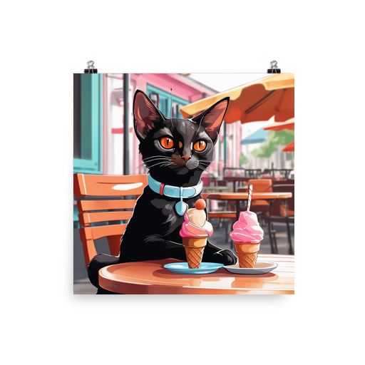 PugMug Custom Black Abyssinian Cat Poster