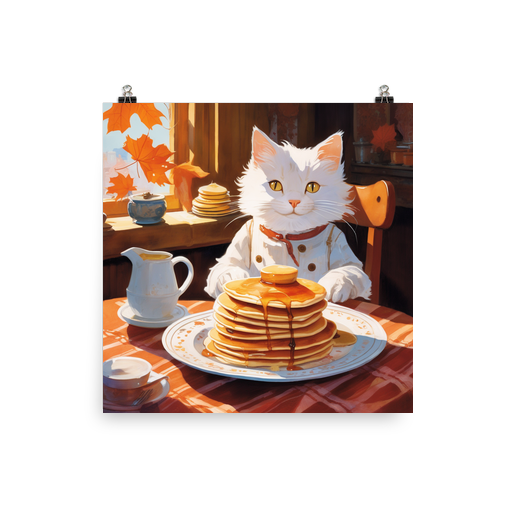 PugMug Custom White Companion Cat Poster