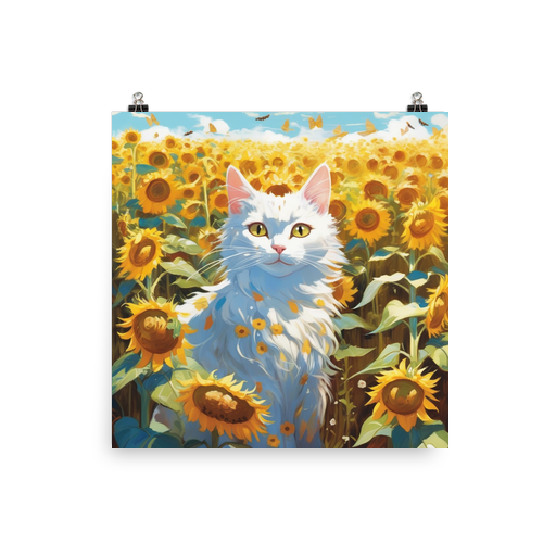 PugMug Custom White Companion Cat Poster