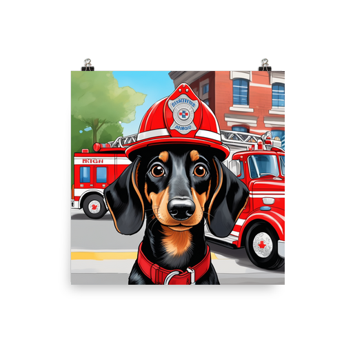 PugMug Custom Black Dachshund Poster