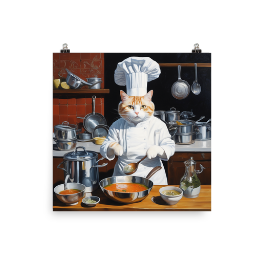 PugMug Custom White Companion Cat Poster