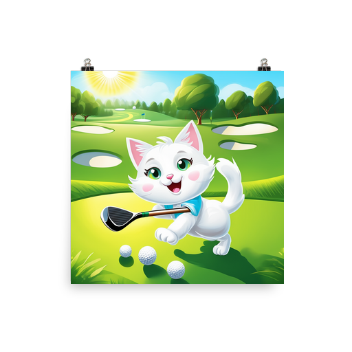 PugMug Custom White Companion Cat Poster