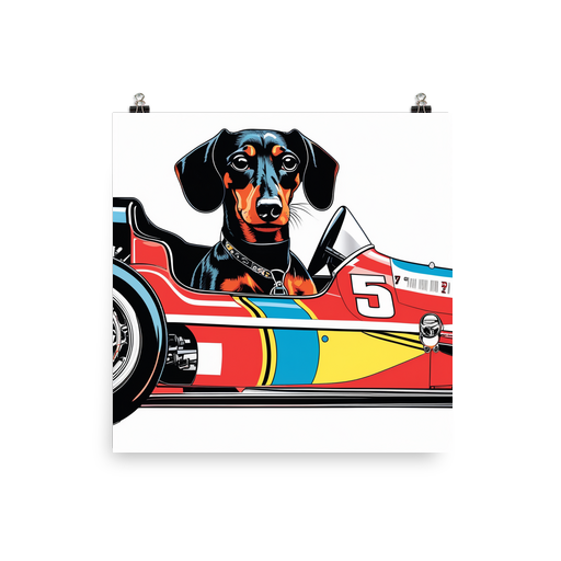 PugMug Custom Black Dachshund Poster