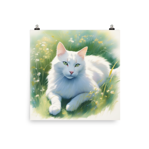 PugMug Custom White Companion Cat Poster