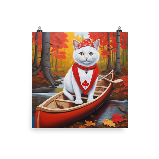 PugMug Custom White Companion Cat Poster