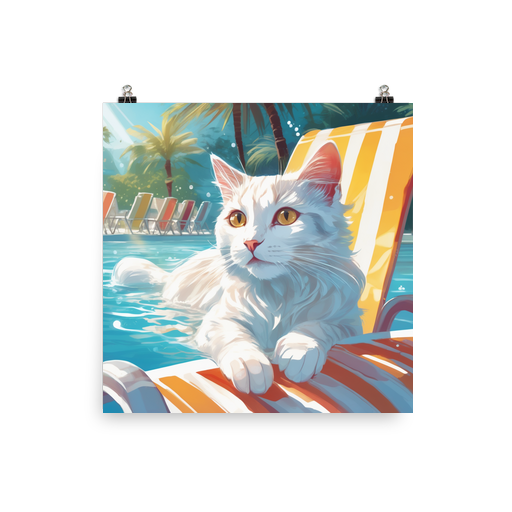 PugMug Custom White Companion Cat Poster