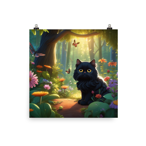 PugMug Custom Black Persian Cat Poster