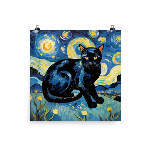 PugMug Custom Black Exotic Cat Poster