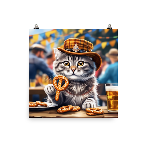 PugMug Custom Tabby Scottish Fold Cat Poster