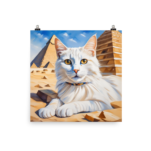PugMug Custom White Companion Cat Poster
