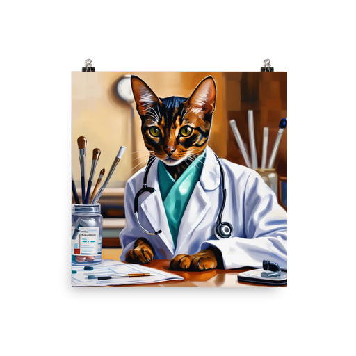PugMug Custom Black Abyssinian Cat Poster