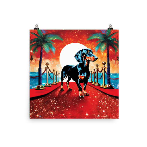 PugMug Custom Black Dachshund Poster