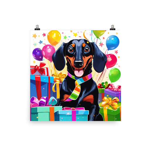 PugMug Custom Black Dachshund Poster