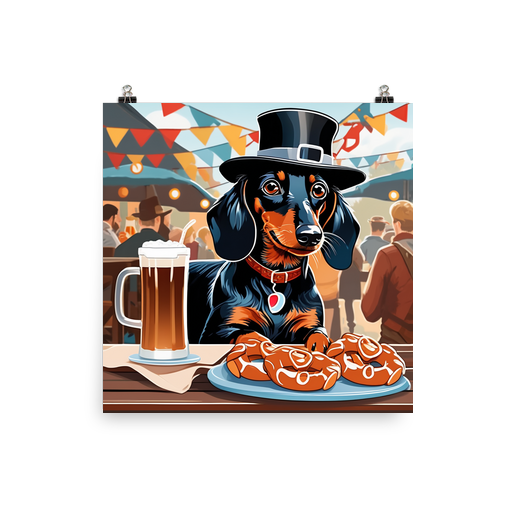 PugMug Custom Black Dachshund Poster