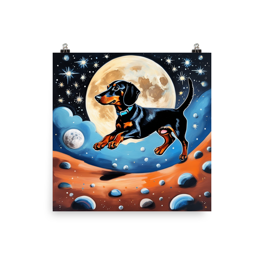 PugMug Custom Black Dachshund Poster