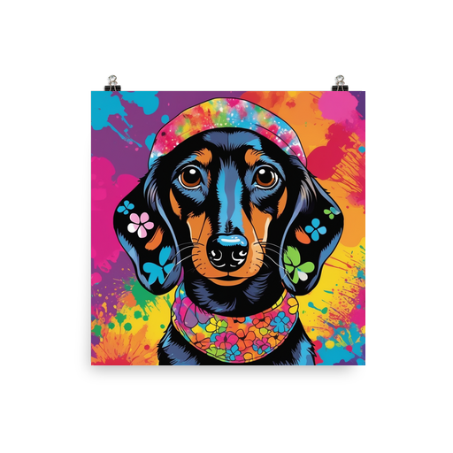 PugMug Custom Black Dachshund Poster