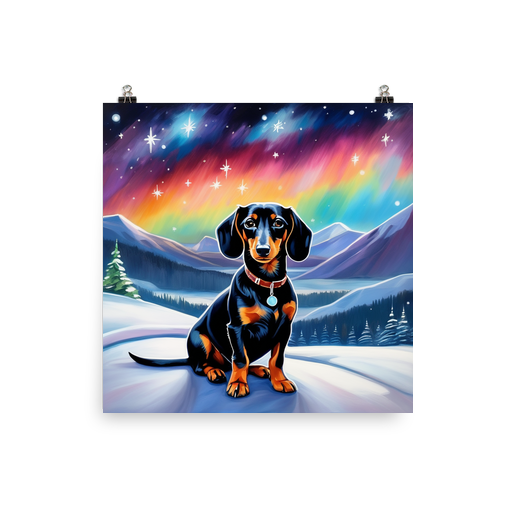 PugMug Custom Black Dachshund Poster