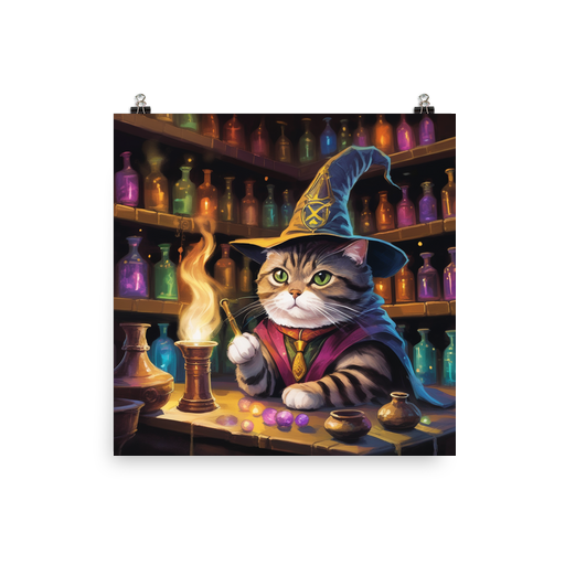 PugMug Custom Tabby Scottish Fold Cat Poster