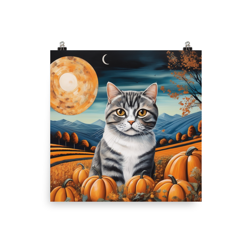 PugMug Custom Tabby British Shorthair Cat Poster