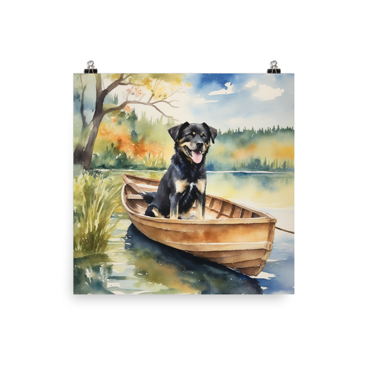 PugMug Custom Blue Poster